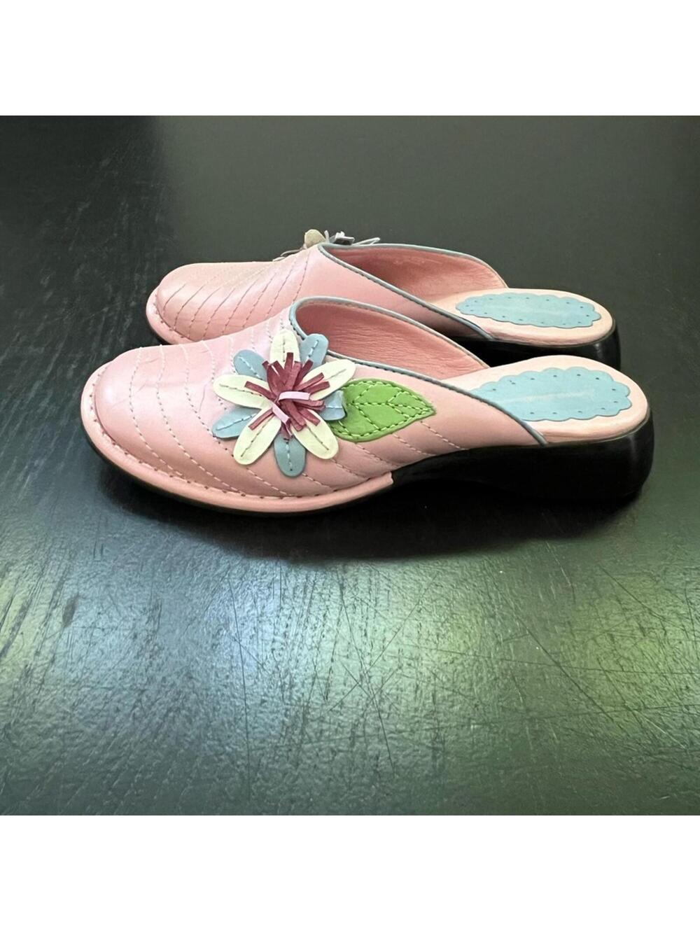 HANNAH ANDERSON Girl's Pink Leather Mules Size 36 (US 3.5)